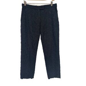 Joseph Womens Black Queen lace Pants ankle silk cotton Size 6  (38)